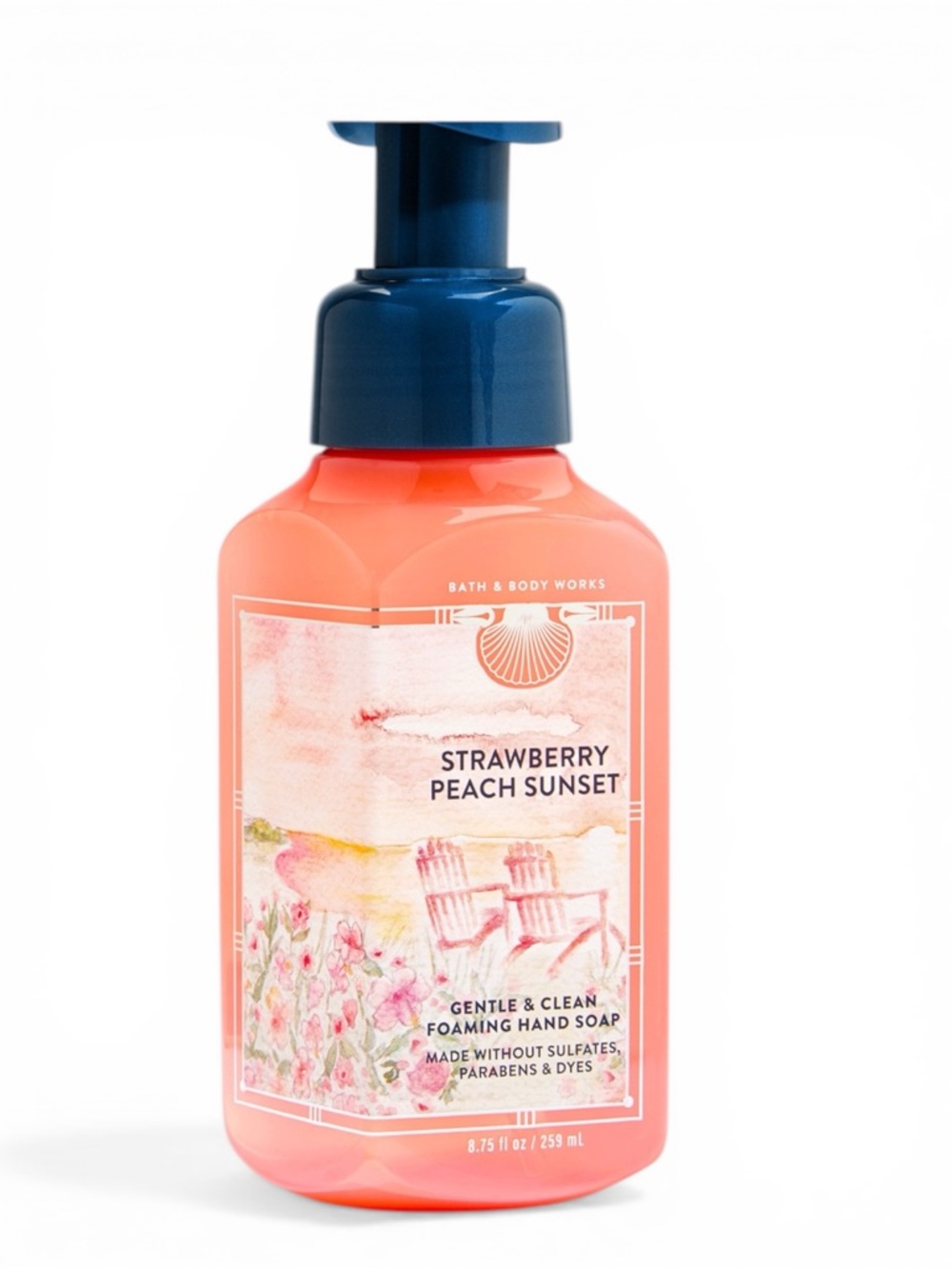 Bath & Body Works STRAWBERRY PEACH SUNSET Gentle & Clean Foaming Hand Soap 🍓🍑🌅